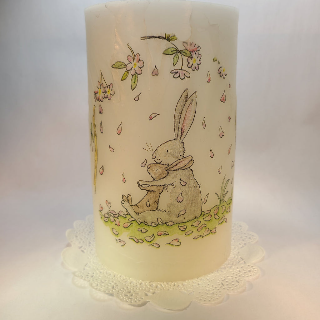 Illuminate your spring with Happy Spring Hurricane Candle Lamps