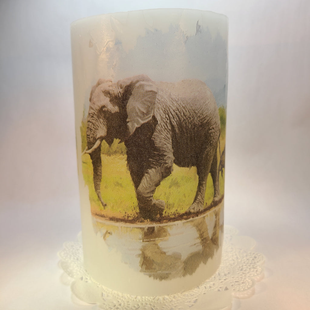 Lighting up your mood is easy with Elephant & Calf Hurricane Lamp Candle
