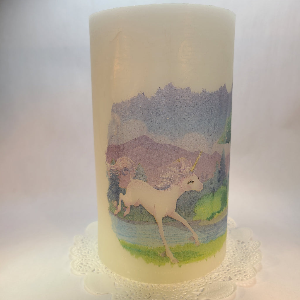Light Up Your Home with Unbreakable Unicorn Mother and Child Hurricane Candle Shell